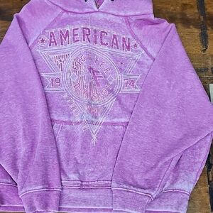American Fighter Pink Hoodie with Graphic Design